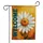 Bold White Daisy Welcome Text Golden Orange Yellow - Entryway Home Decor Garden Flag - 3