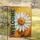 Bold White Daisy Welcome Text Golden Orange Yellow - Entryway Home Decor Garden Flag - 5