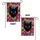 Black Cat Glowing Yellow Eyes Fuchsia Purple Floral - Home Decor Gift for Cat Lover Garden Flag - 4