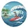 Skeleton Surfing Ocean Wave 'SUMMER' - Beach Lover Summer Lifestyle Gift Spare Tire Cover - 2