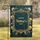 Happy Father's Day Gold Teal Framed Message Balloons Scrollwork - Father's Day Gift for Dad Garden Flag - 1
