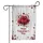 Red Hearts Floral Branches Happy Valentine's Day For Party Wooden Plank Decor Garden Flag - 3