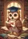 Wise Owl Graduation Cap Diploma Academic Study Books - Graduation Gift for Graduates Garden Flag - 6