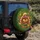 Cartoon Turkey Football Player Autumn Leaves - Thanksgiving Gift for Football Fan Spare Tire Cover - 4
