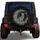 Midnight Black White Floral Cat Crescent Moon - Cat Lover Home Decor Gift Spare Tire Cover - 1