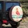 Flamingo Eyeglasses Lei Ocean Waves Tropical Seascape - Summer Getaway Gift Spare Tire Cover - 4