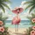 Pink Flamingo Sun Hat Sunglasses Tropical Beach - Beach Life Accessory Spare Tire Cover - 5