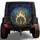Campfire Mountain Forest Scene Twilight - Outdoor Adventure Trip Gift Spare Tire Cover - 1