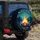 NO CITY LIGHTS CAMP FIRE Starlit Night Mountains - Camping Trip Essentials Spare Tire Cover - 4