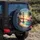 Golden Gate Bridge California Sunset Beach Palm Trees - Travel Lover Gift Spare Tire Cover - 4