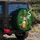 Stylized Bulldog Leprechaun Beer Mug Shamrocks - St. Patrick's Day Celebration Spare Tire Cover - 4