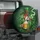 Stylized Bulldog Leprechaun Beer Mug Shamrocks - St. Patrick's Day Celebration Spare Tire Cover - 3