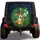 Stylized Bulldog Leprechaun Beer Mug Shamrocks - St. Patrick's Day Celebration Spare Tire Cover - 1