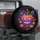 Spooky Jack-o'-lantern Mushrooms Swirling Stars Cosmic Dust - Halloween Auto Gift Spare Tire Cover - 3