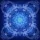 Ethereal Glowing Blue Mandala Floral Geometric Intricate Lace Cosmic Bloom - Home Decor Gift Spare Tire Cover - 5
