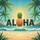 ALOHA Pineapple Palm Trees Ocean Sun Island Beach Sky Scene - Tropical Adventure Gift Spare Tire Cover - 5