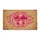 Welcome Script Fuchsia Bow Wavy Border Woven Texture - Rustic Home Decor Gift for New Homeowners Doormat - 3