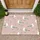 Seagulls Botanical Sprigs Flowers - Coastal Home Decor Gift for Wildlife Lovers Doormat - 1