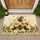 Gingham Checkered Bee Sunflower Welcome - Farmhouse Home Decor Gift Doormat - 1