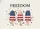 FREEDOM Text Patriotic Popsicles - Independence Day Gift for Veterans Doormat - 7