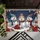 Three Snowmen Poinsettia Candy Cane Christmas Holiday Gift Doormat - 6