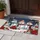 Three Snowmen Poinsettia Candy Cane Christmas Holiday Gift Doormat - 5