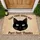 Black Cat Face Take Your Shoes Off Purr-fect Thanks - Home Entryway Decor for Cat Lover Doormat - 1