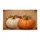 Vibrant Orange Cream Pumpkins Autumn Leaves Wooden Background - Rustic Fall Decor Doormat - 3