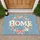 Farmhouse HOME Heart Floral Wreath Green Leaves Berries Paw Prints - Home Decor Gift Doormat - 1
