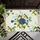Lemons Blue Flowers Songbirds Geometric Lattice - Home Decor Gift for Garden Lover Doormat - 6