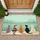 Five Diverse Cats Serene Botanical Garden Landscape Scene - Home Decor Gift for Cat Lovers Doormat - 1
