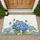 Blue Hydrangea Butterflies - Home Decor Gift for Garden Lover Doormat - 1