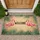 Pink Flamingo Welcome Tropical Palm - Housewarming Home Decor Gift Doormat - 1