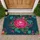 Opulent Fuchsia Peony Flowers Teal Orange Blossoms Lush Foliage Berry Clusters - Home Decor Gift Doormat - 1