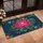 Opulent Fuchsia Peony Flowers Teal Orange Blossoms Lush Foliage Berry Clusters - Home Decor Gift Doormat - 4
