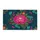 Opulent Fuchsia Peony Flowers Teal Orange Blossoms Lush Foliage Berry Clusters - Home Decor Gift Doormat - 3