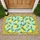 Yellow Lemons Green Leaves White Flowers Border - Everyday Home Decor Gift Doormat - 1