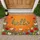 Hello Green Script Wildflowers Ladybug Butterfly - Spring Summer Home Decor Doormat - 1