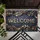 WELCOME Stone Text River Stones Slate Mosaic - Home Decor Gift Doormat - 6