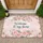 Welcome To My Home Cursive Script Pink Rose Greenery White Blossom Wreath - Home Decor Gift Doormat - 1