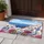 Greek Island White Washed Village Cafe Bougainvillea Blue Dome - Home Decor Gift Doormat - 5