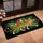 Spotted Leopard Tropical Jungle Flowers - Wildlife Lover Home Decor Gift Doormat - 4