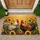 Roosters Sunflower Wheat Berries - Rustic Farmhouse Decor Gift Doormat - 1