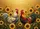 Roosters Sunflower Wheat Berries - Rustic Farmhouse Decor Gift Doormat - 7