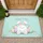 White Bunny Tail Easter Eggs Happy Easter - Easter Holiday Home Decor Doormat - 1