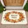 Hello Fall Pumpkins Maple Leaves - Rustic Farmhouse Welcome Decor Doormat - 1