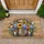 Patriotic Ribbons Sunflowers Hydrangeas Daisies - Independence Day Gift for Veterans Doormat - 1