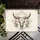 Bull Skull Dusty Rose Floral Feathers - Boho Home Decor Gift Doormat - 6