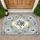 Classical Urn Roses Hydrangeas Acanthus Leaves Scrollwork - Home Decor Gift Doormat - 1