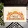 Hello Sunshine Multi-Arc Rainbow Sun Bohemian Orange Floral Sprigs - Home Decor Gift Doormat - 6